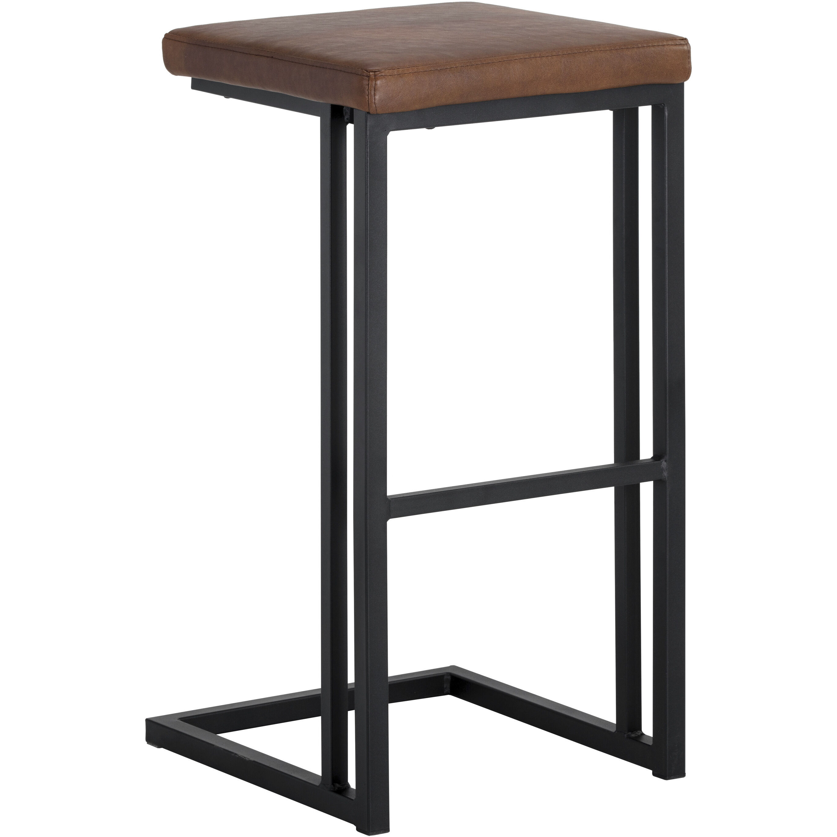 Boone 30 inch Black / Bravo Cognac Barstool, Set Of 2